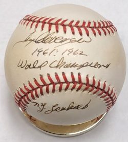 Autographed Tex Clevenger Official Rawlings American League Baseball with PSA Hologram