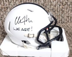 Autographed CHRIS BAHR "We are" Penn State Mini Helmet