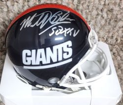 Autographed MATT BAHR "SB XXV Champs" New York Giants  Mini helmet