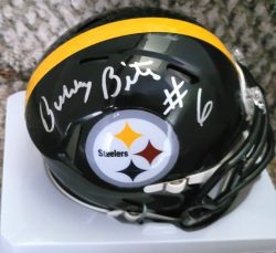 Autographed BUBBY BRISTER Pittsburgh Steelers Mini Helmet
