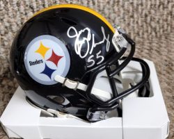 Autographed JERRY OLSAVSKY Pittsburgh Steelers Mini Helmet
