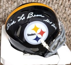 Autographed DICK LEBEAU Pittsburgh Steelers Mini Helmet JSA