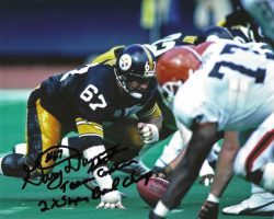 Autographed GARY DUNN 8X10 Pittsburgh Steelers Photo