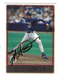 Autographed MARTY JANZEN Toronto Blue Jays 1997 Topps Card