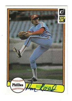 Autographed RON REED Philadelphia Phillies 1982 Donruss Card