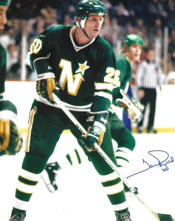 Autographed TOM REID 8X10 Minnesota North Stars Photo