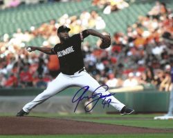 AUTOGRAPHED ALBERT SUAREZ 8X10 Baltimore Orioles Photo