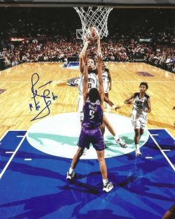 Autographed REBECCA LOBO 8X10 New York Liberty photo