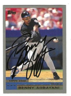 Autographed BENNY AGBAYANI New York Mets 2000 Topps Card