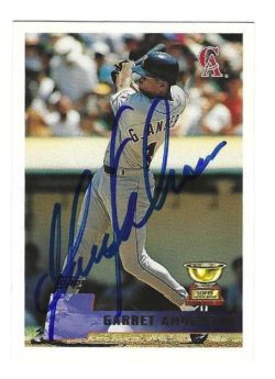 Autographed GARRET ANDERSON California Angels 1996 Topps Card