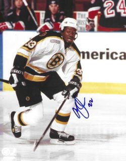 AUTOGRAPHED ANSON CARTER 8x10 Boston Bruins Photo