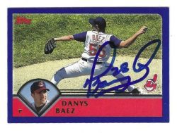 Autographed DANYS BAEZ Cleveland Indians 2003 Topps Card