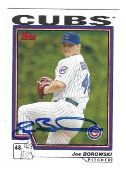 Autographed JOE BOROWSKI Chicago Cubs 2004 Topps Card