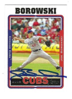 Autographed JOE BOROWSKI Chicago Cubs 2005 Topps Card