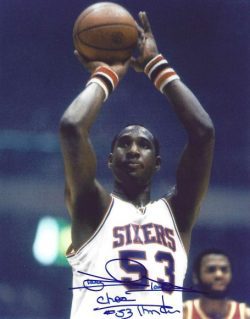 Autographed DARRYL DAWKINS 8X10 Philadelphia 76ers Photo