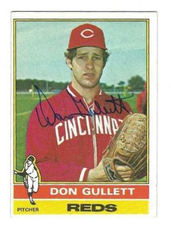 Autographed DON GULLETT Cincinnati Reds 1976 Topps Card