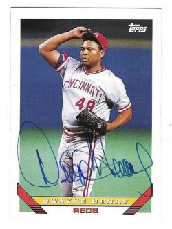 DWAYNE HENRY Cincinnati Reds Autographed 1993 Topps Card