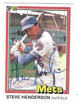 Autographed STEVE HENDERSON New York Mets 1981 Donruss Card