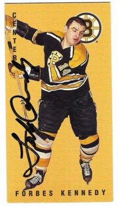 Signed 1994 Parkhurst Tall Boy Forbes Kennedy Card #16 Boston Bruins - COA