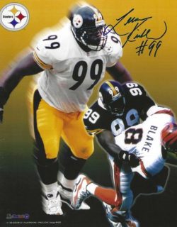 Autographed LEVON KIRKLAND 8X10 Pittsburgh Steelers photo