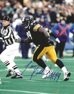 Autographed LEVON KIRKLAND 8X10 Pittsburgh Steelers photo