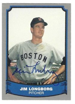 Autographed JIM LONBORG Boston Red Sox 1988 Pacific Legends Card