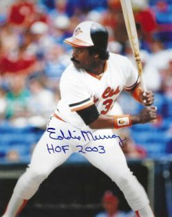 Autographed  EDDIE MURRAY "HOF 2003" 8x10 Baltimore Orioles Photo