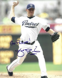 AUTOGRAPHED JAKE PEAVY 8X10 San Diego Padres photo