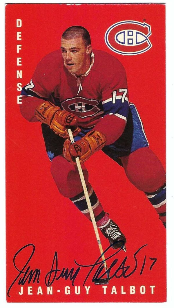 Signed 1994 Parkhurst Tall Boy Jean -Guy Talbot Card #76 Montreal Candiens - COA