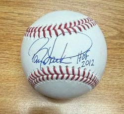 Autographed BARRY LARKIN HOF 2012 Official Rawlings Major League Baseball Beckett Witnessed
