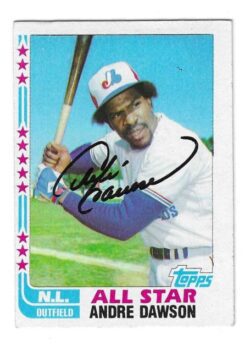 Autographed ANDRE DAWSON Montreal Expos 1982 Topps Card