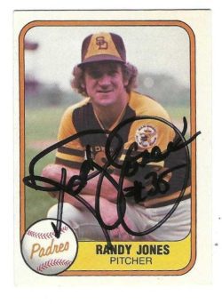Autographed RANDY JONES San Diego Padres 1981 Fleer Card