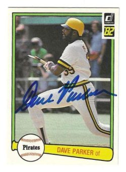 Autographed DAVE PARKER Pittsburgh Pirates 1982 Donruss Card