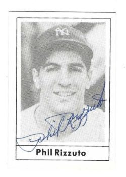 Signed  PHIL RIZZUTO New York Yankees 1978 Grand Slam Card