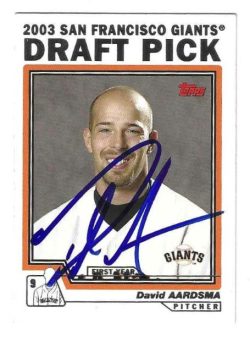 Autographed DAVID AARDSMA San Francisco Giants 2004 Topps Card