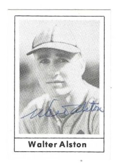 Autographed WALTER ALSTON Los Angeles Dodgers 1978 Grand Slam Card