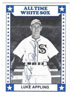 Signed LUKE APPLING Chicago White Sox 1980 TCMA All Time White Sox Card