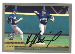 Autographed RON BELLIARD Milwaukee Brewers 2000 Topps Card #414