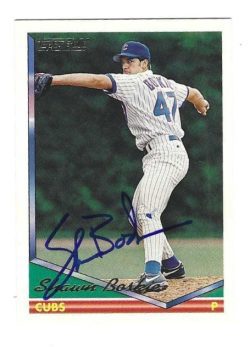 Autographed SHAWN BOSKIE Chicago Cubs 1994 Topps Card