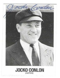 Autographed JOCKO CONLAN 1979 TCMA Renato Galasso card