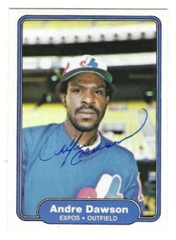 Autographed ANDRE DAWSON Montreal Expos 1982 Fleer Card