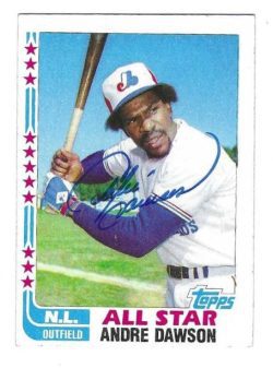 Autographed ANDRE DAWSON Montreal Expos 1982 Topps Card