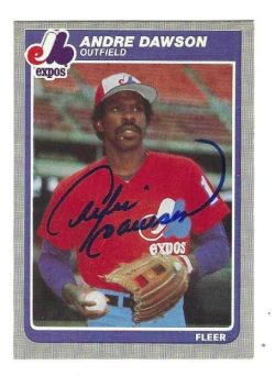 Autographed ANDRE DAWSON Montreal Expos 1985 Fleer Card