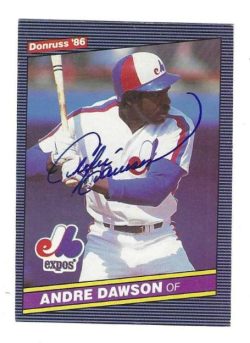 Autographed ANDRE DAWSON Montreal Expos 1986 Donruss Card