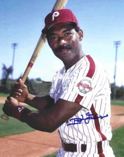 AUTOGRAPHED IVAN DEJESUS 8x10 Philadelphia Phillies Photo