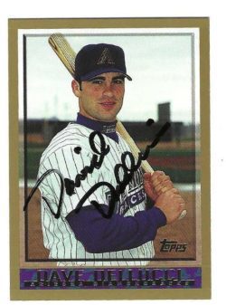 Autographed DAVID DELLUCCI Arizona Diamondbacks 1998 Topps Card