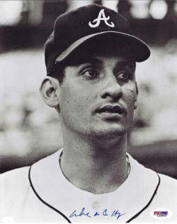 AUTOGRAPHED MIKE DE LA HOZ 8x10 Atlanta Braves photo PSA/DNA Hologram