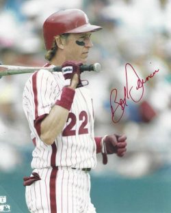 AUTOGRAPHED BOB DERNIER 8x10 Philadelphia Phillies Photo