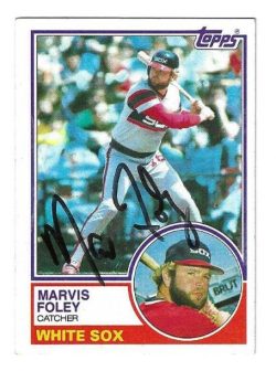Autographed MARVIS FOLEY Chicago White Sox 1983 Topps Card