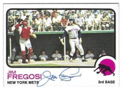 Autographed JIM FREGOSI New York Mets 1973 Topps card